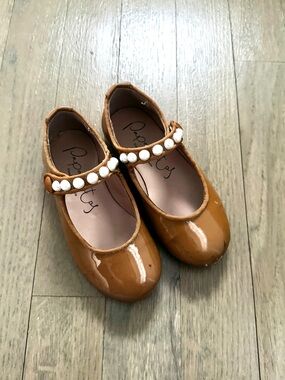 Papanatas Toddler Girl Mary Janes Shoes EU 24 Made in Spain Leather Dress Luxury